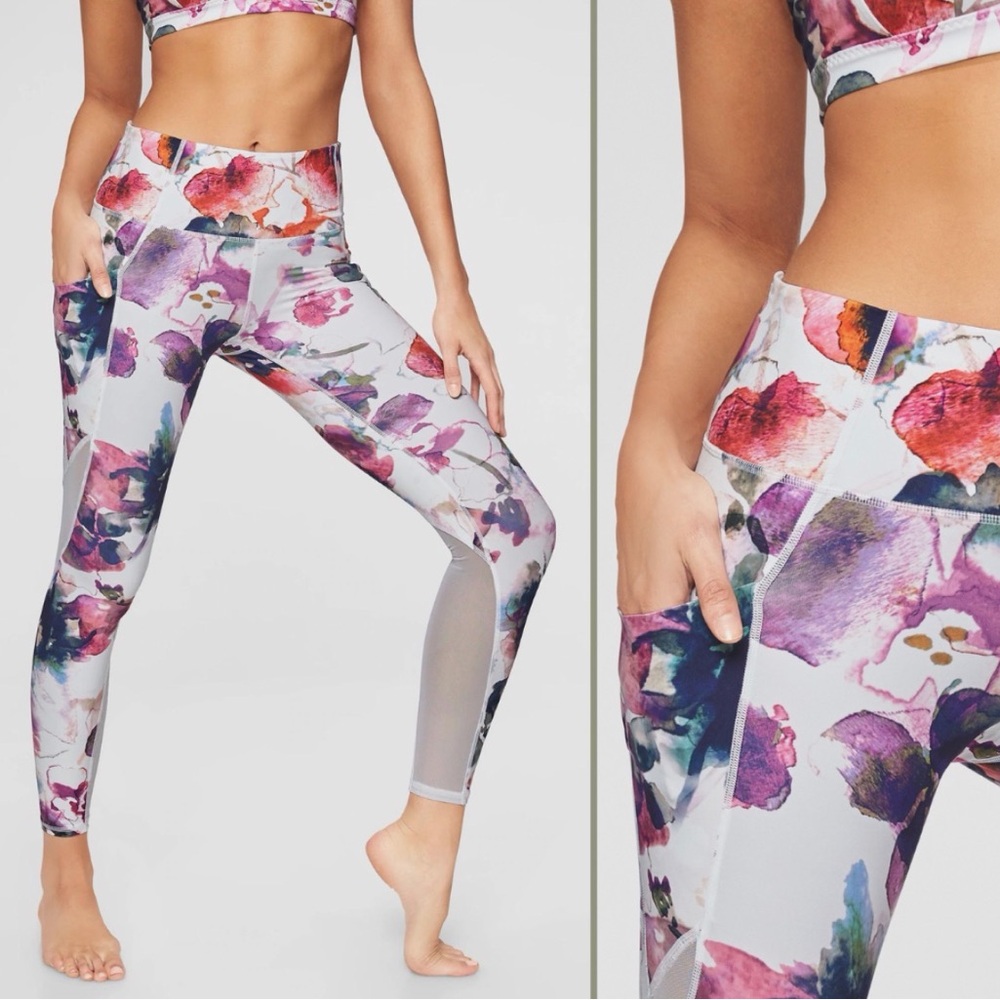 Athleta Floral Mudra 7/8 High Waist Leggings - Size M